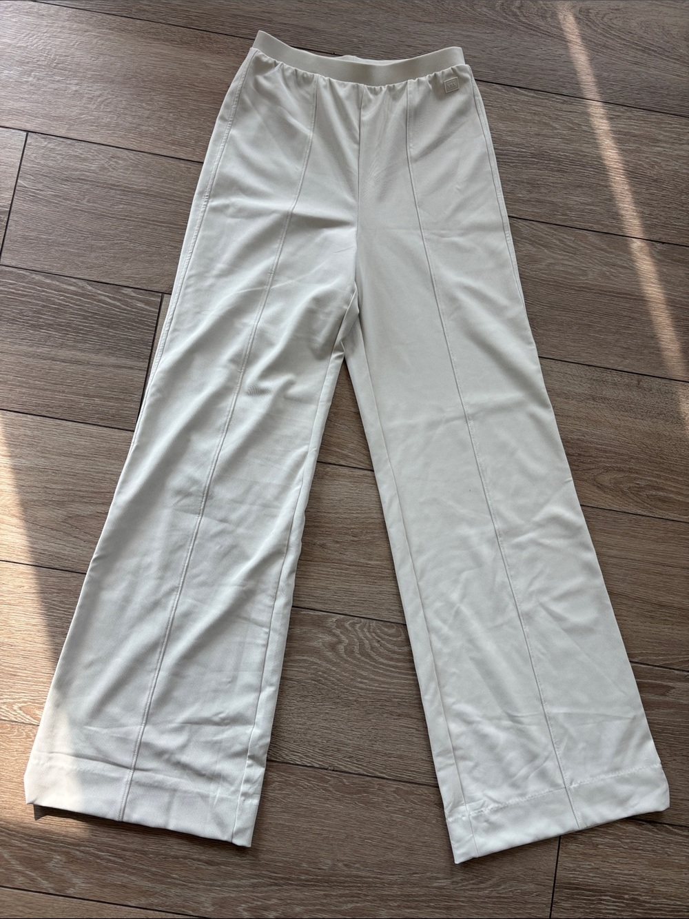 Victoria's Secret Cream Wide-Leg Seam Pants